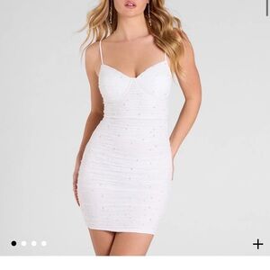 Windsor Elegant White Mini Dress